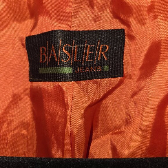 Basler Jeans Orange Viscose Beaded Embroidered Velvet Trimmed Blazer Size 44 - Picture 4 of 12